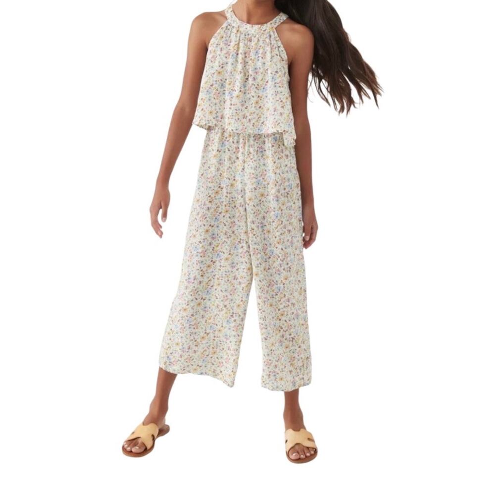 O’Neill Hattie Floral Woven High Neck Tank Jumpsuit Large NWT